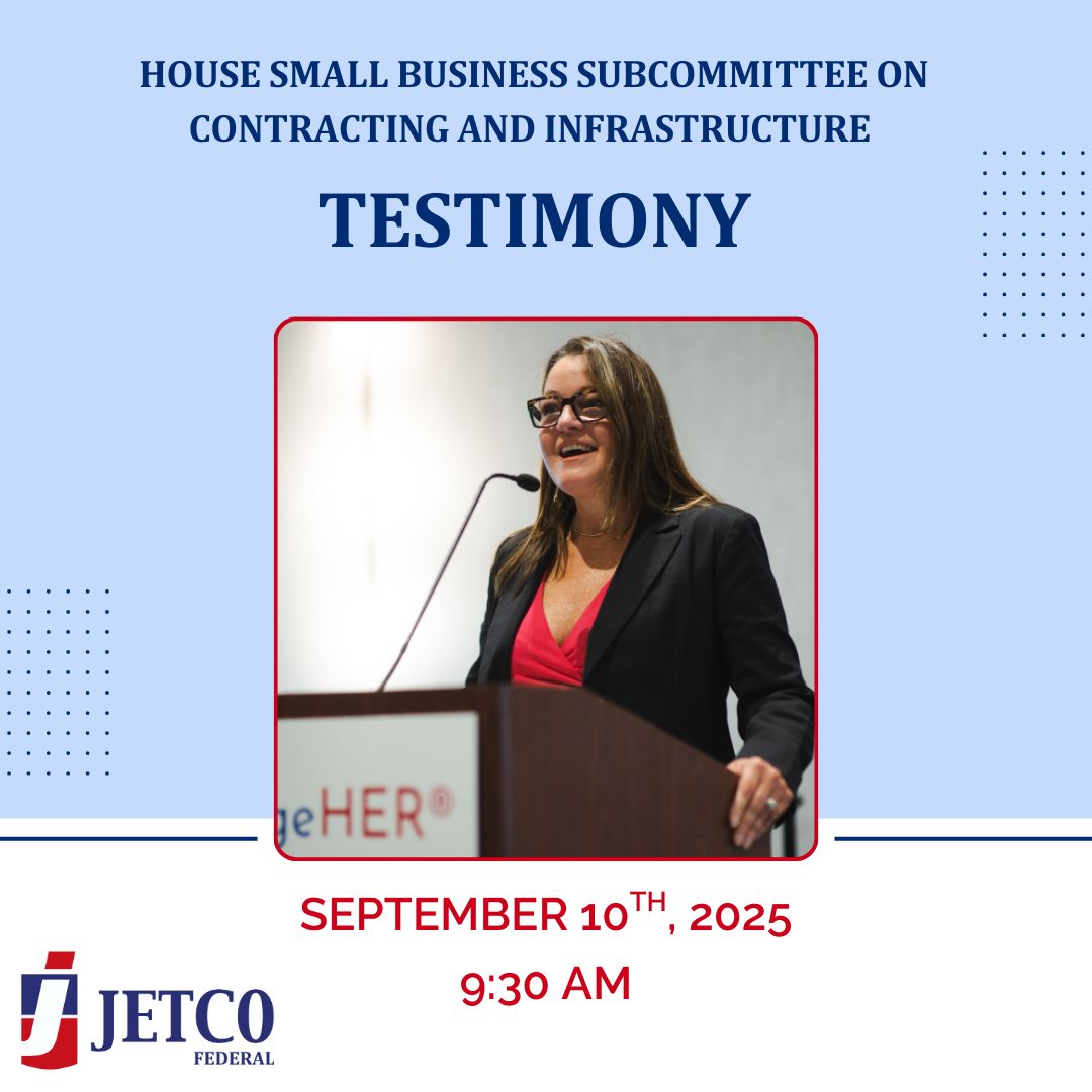 Heads up! Sue Tellier is in Washington D.C. to testify before the House Small Business Subcommittee on Contracting and Infrastructure about fostering opportunities for small businesses in federal contracting.

You can watch it live at 9:30AM EST here: youtube.com/watch?v=MxrXx1…