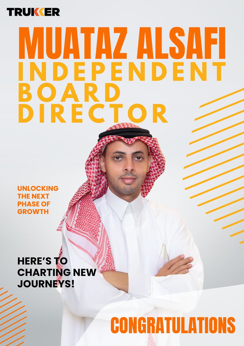 We’re thrilled to welcome Muataz Alsafi back — this time as an Independent Board Director at <a href="/TruKKerTech/">TruKKer تركر</a>! From leading our expansion as CDO to now guiding our next chapter, his impact continues to shape the MENA’s leading digital freight network.#TruKKer #LogisticsInnovation