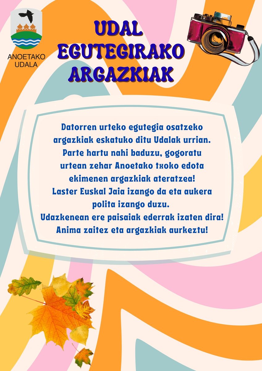 🤳 Klik! Heldu da argazkiak ateratzeko garaia. Partekatu zure une politenak eta egin dezagun herriaren albuma elkarrekin!