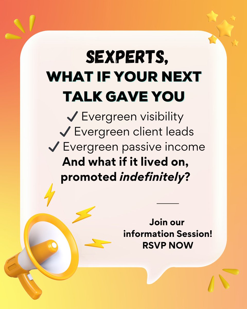SBC_Int's tweet photo. Not another summit. Not another panel.
This is evergreen.
Your talk gets promoted forever. 🌱

If you're a sex or relationship expert…
🎙️ Join our Info Session for the Guided Transformation Series.
Think: passive income + visibility for years.

RSVP here→https://t.co/buMmWk7TOE https://t.co/xWluzQNcdf
