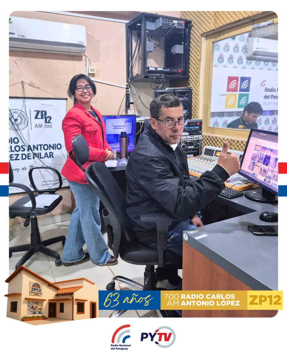 rnpy920am's tweet photo. La #700AM, Radio Carlos Antonio López de Pilar, está de aniversario. Conocida como “la voz del Sur”, por su gran aporte al departamento de Ñeembucú, hoy cumple 63 años.
Leé➕https://t.co/ztaDjzBI0K https://t.co/CMxw5uhgZ0