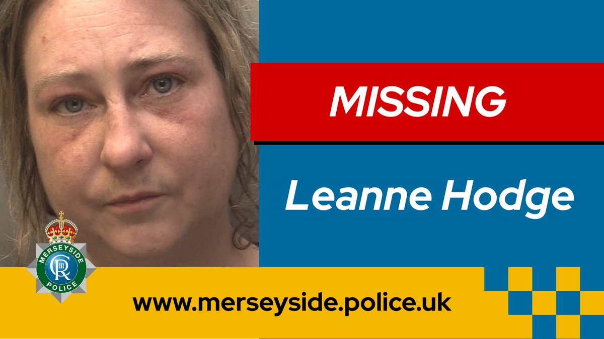 MISSING | Please share, as we continue our appeal to find missing Leanne Hodge.

Leanne, 42, was reported missing in August and, although unconfirmed sightings have been reported since, she remains missing.

Leanne is described as 5ft 4in tall, of medium build, with shoulder
