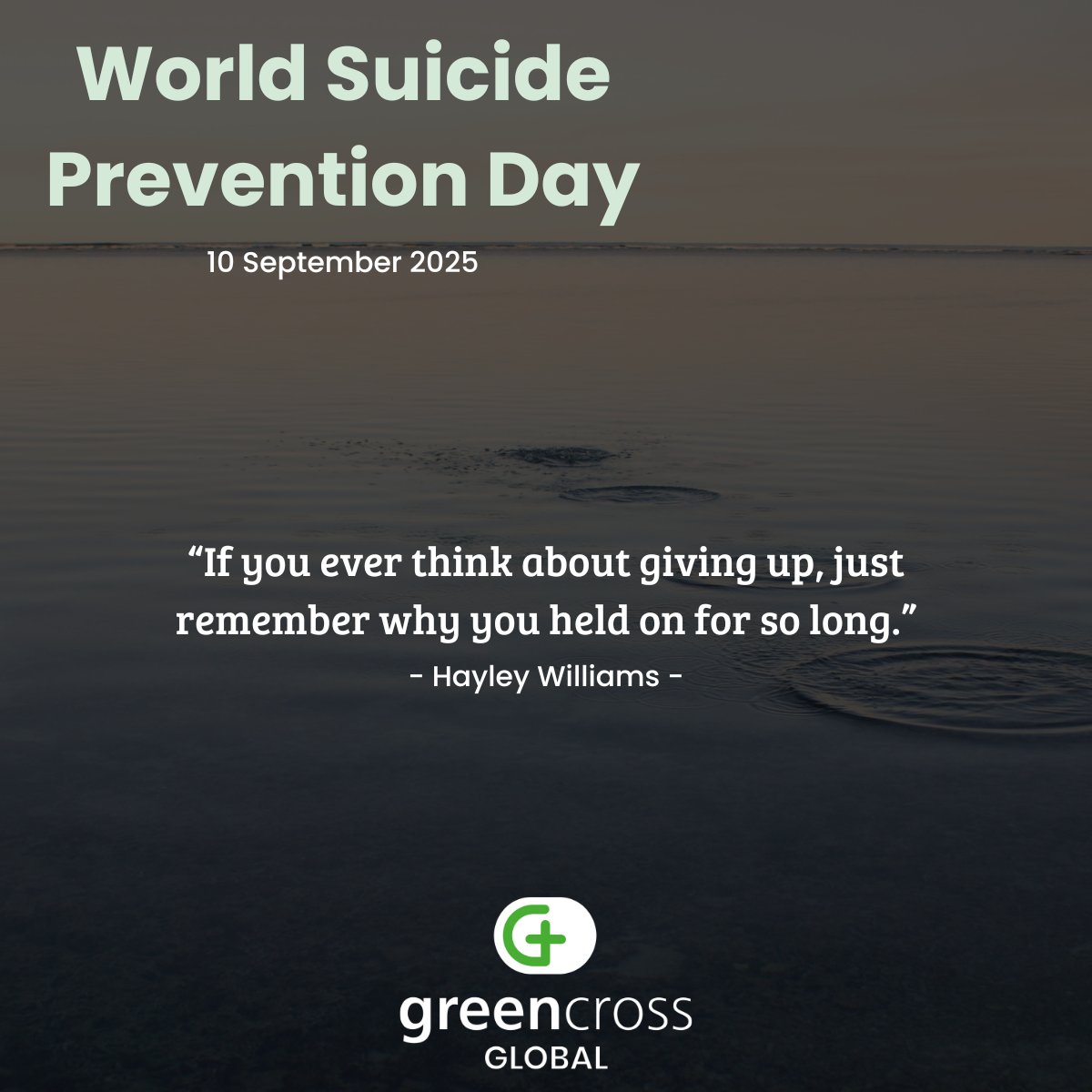 Today is World Suicide Prevention Day 🎗️

A reminder that every conversation, every check-in, and every act of kindness can save a life. Together, we can break the stigma and build hope.

#WorldSuicidePreventionDay