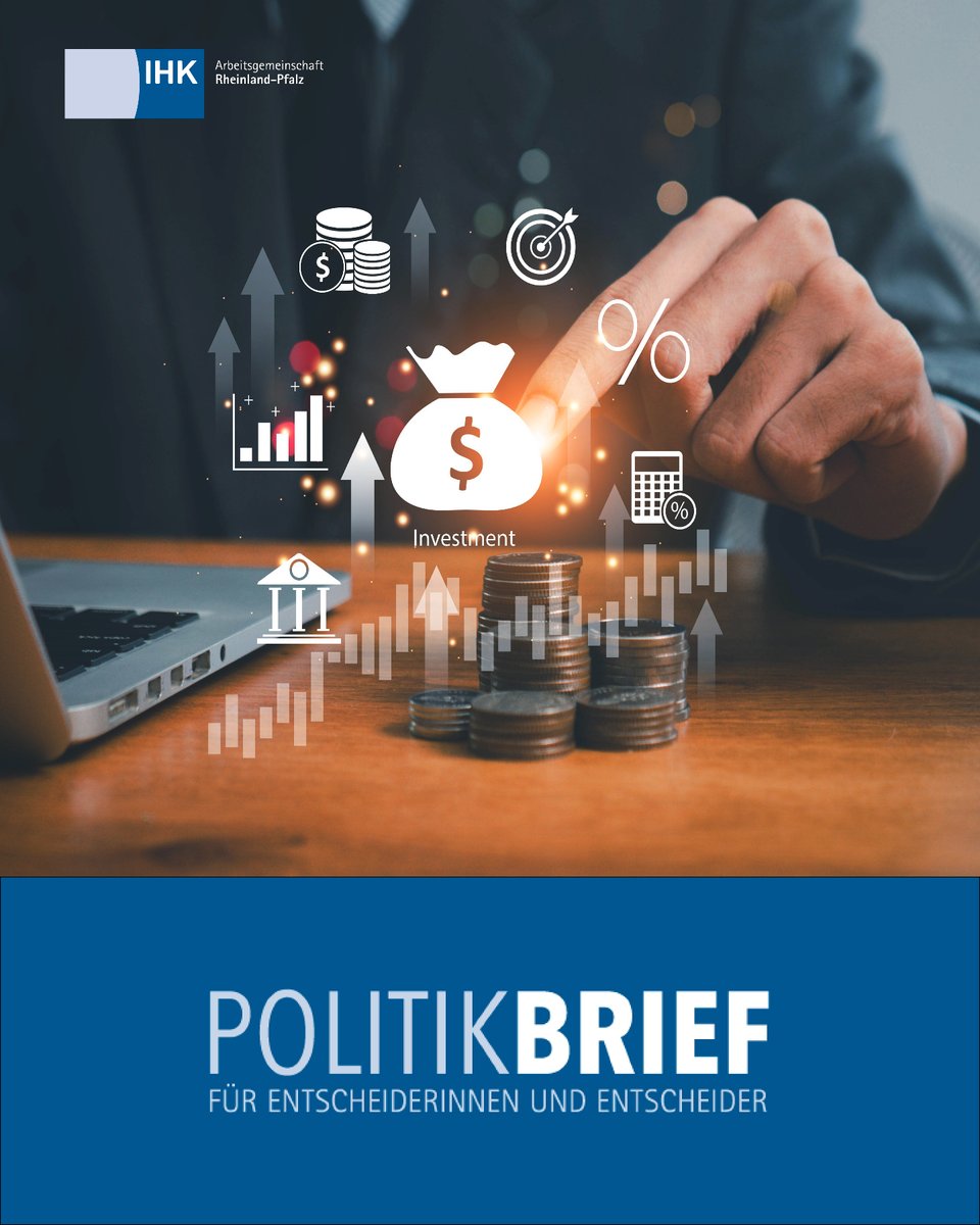 Der Politikbrief der IHK-Arbeitsgemeinschaft RLP liefert Antworten – in Form von kompakten Informationen und klaren Fakten. Dabei rücken wir zentrale Herausforderungen in den Fokus – und zeigen auf, was jetzt politisch notwendig ist: bit.ly/4aFFm1f

📷️ © Adobe Stock