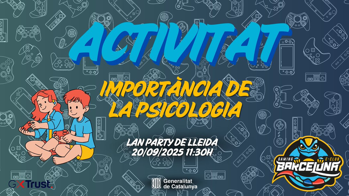 ✨ ACTIVITAT PSICOLOGIA ✨

💡 Vols entendre millor la importància de la psicologia?
El dissabte dia 20 tens una cita amb nosaltres 🧠💭
Vine i comparteix l’experiència! 🎊

📩 Si esteu interessats escriviu-nos per MD

📍 LAN Party de Lleida
🗓 20/09/2025 - 11:30h

✨ ACTIVIDAD