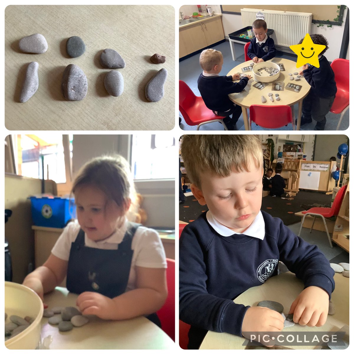 Receptionmonksd's tweet image. #ClassR3 have been busy building their own families... out of stones! 🪨💛 From pebble parents to rockin’ siblings, creativity is rolling in! #StoneFamily #CreativeKids #PrimaryFun