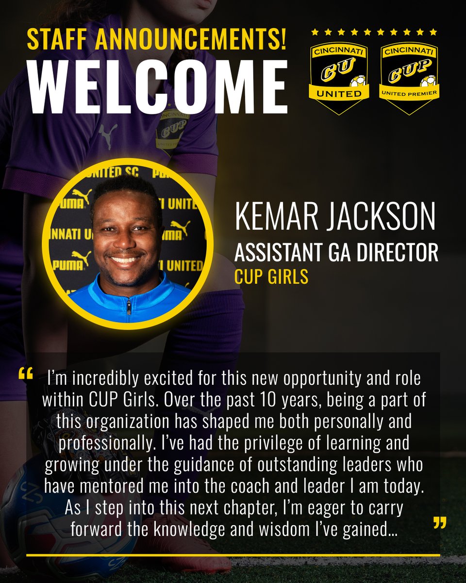 Welcoming Kemar Jackson as Assistant GA Director! 🎉🎉🎉