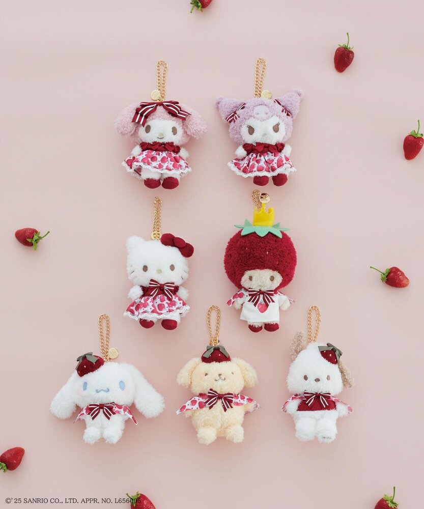 fashionpressnet's tweet photo. メゾン ド フルール×サンリオ、”いちご柄衣装”のぬいぐるみチャームやいちご型バッグ - https://t.co/Nf49qDQu4V https://t.co/JkRgBCUAf6