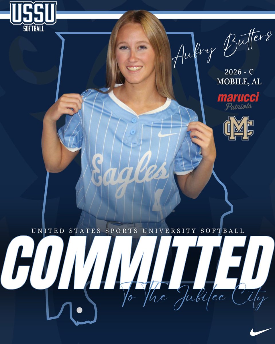 ussusoftball's tweet image. COMMITTED! Catcher/Infielder Aubry Butters from Mobile Christian is heading across the bay! We can’t wait to have her a part of the family! 🦅

#GETB #GetOnTheBus