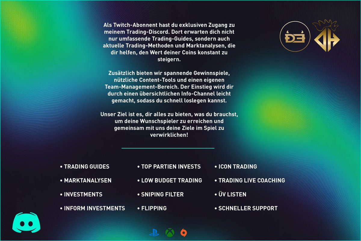 🎉 Als Twitch/Prime-Sub erhältst du Zugang zu meinem Trading-Discord:

👉 discord.com/invite/DeGvWBu

ℹ️ Mehr Infos direkt im Discord!

📺 Subs über: twitch.tv/daredevillp
🔥 Dank #Subtember günstiger!

🚨 Verlose 5 Free Spots!
➡️ Einfach reposten &amp; folgen!