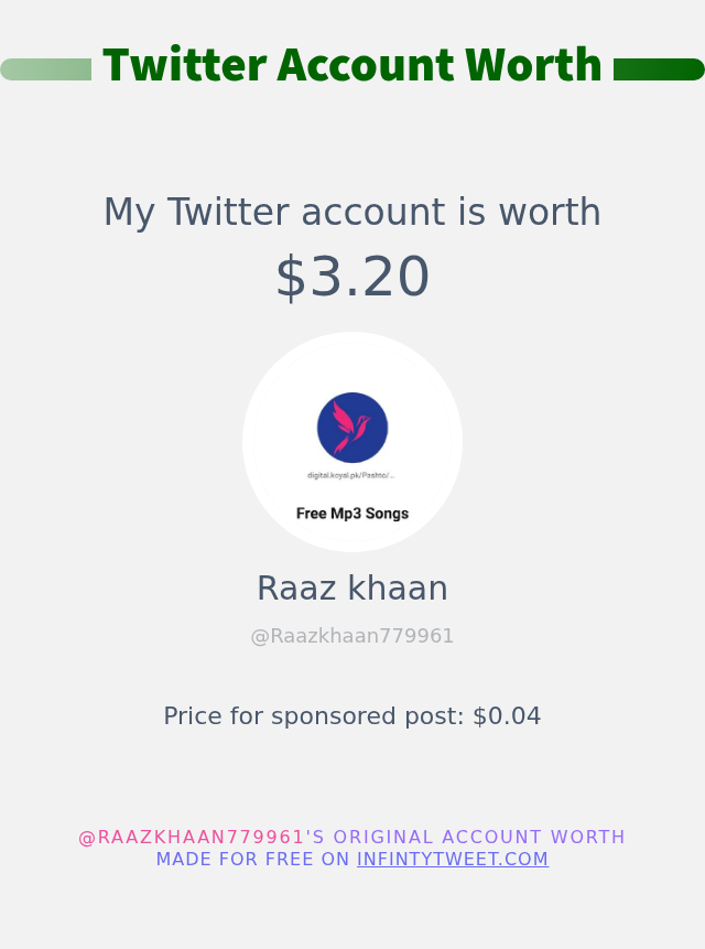 My Twitter worth is: $3.20

➡️ infintytweet.me/account-worth