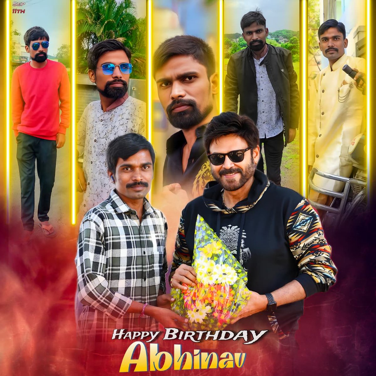 Happy to launch our beloved brother <a href="/AbhinavVictory/">Abhinav Victory</a> Birthday CDP
Wishing A Very Happy Birthday <a href="/AbhinavVictory/">Abhinav Victory</a>, 
Wishing You Good Health &amp; Happiness 

#HappyBirthdayAbhinavVictory
#HBDAbhinavVictory
#TSSocialMediaIncharge

<a href="/VenkyMama/">Venkatesh Daggubati</a> <a href="/RanaDaggubati/">Rana Daggubati</a> <a href="/SureshProdns/">Suresh Productions</a> <a href="/TSDaggubatiFans/">Telangana Daggubati Fans</a>