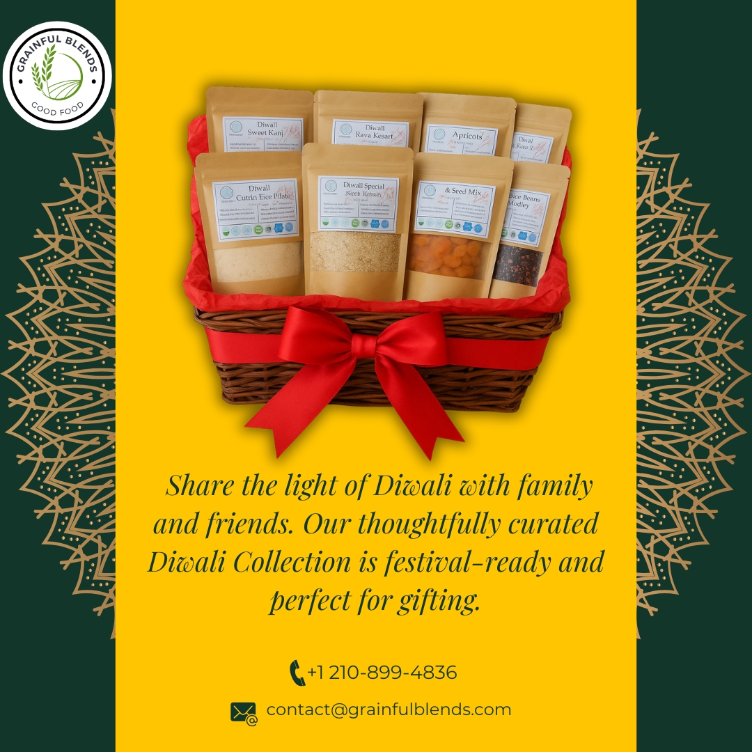 GrainfulB's tweet photo. Share the joy and light of Diwali with your loved ones! 🌟✨ Our thoughtfully curated Diwali Collection brings together the essence of tradition, festivity, and love. 

Visit Now: https://t.co/bFvTKzqbDg

#Diwali2025 #FestivalOfLights #DiwaliGifts #CelebrateTogether https://t.co/E7F9O1Fv62