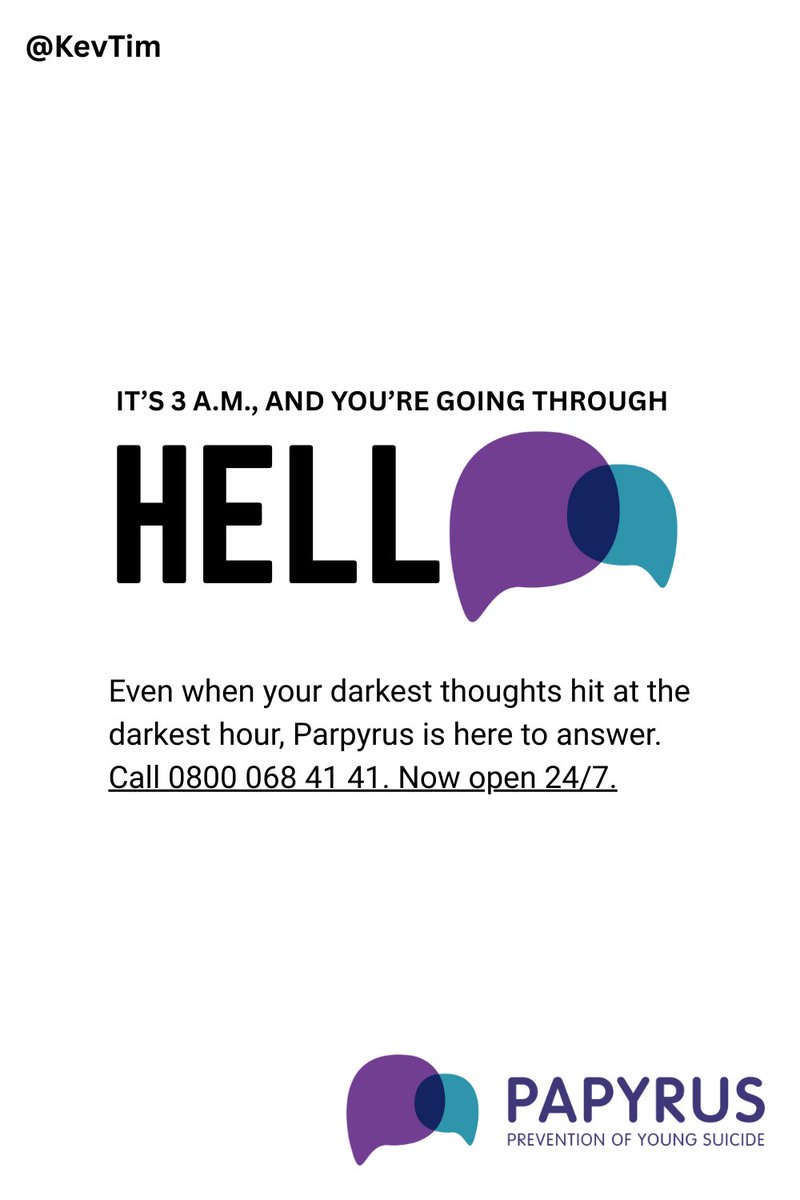 KevTim's tweet image. This REALLY took me just a minute. Adding another idea for #WSPD2025 #WorldSuicidePreventionDay &amp;amp; #HOPELINE247. More info: papyrus-uk.org. Let’s add even more and support the @OneMinuteBriefs &amp;amp; @PAPYRUS_Charity teams!