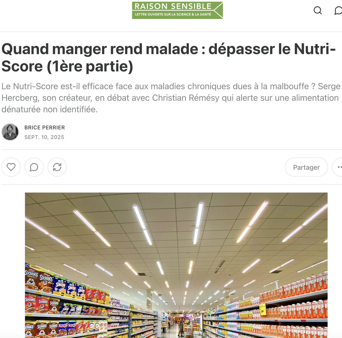 BricePerrier's tweet photo. Si le Nutri-Score aide à mieux identifier la qualité nutritionnelle, il ne se suffit pas face à une alimentation industrielle pathogène. 
Faut-il un label plus exigeant ? 
Christian Rémésy le réclame dans un débat avec Serge Hercberg.
#Raisonsensible
https://t.co/yxrjLihK1v https://t.co/ZPySf90EEJ