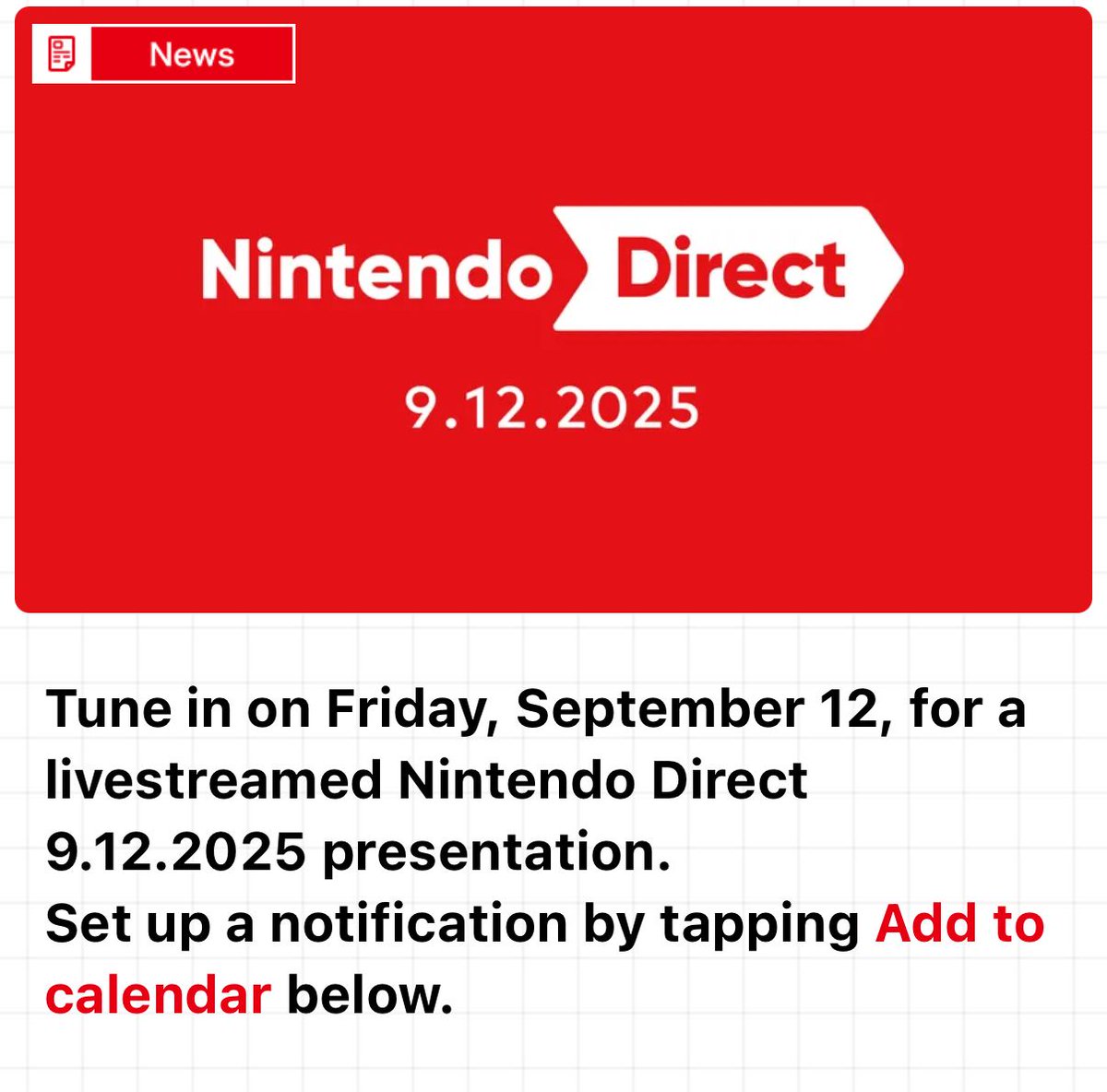 Nintendo Wire tweet media