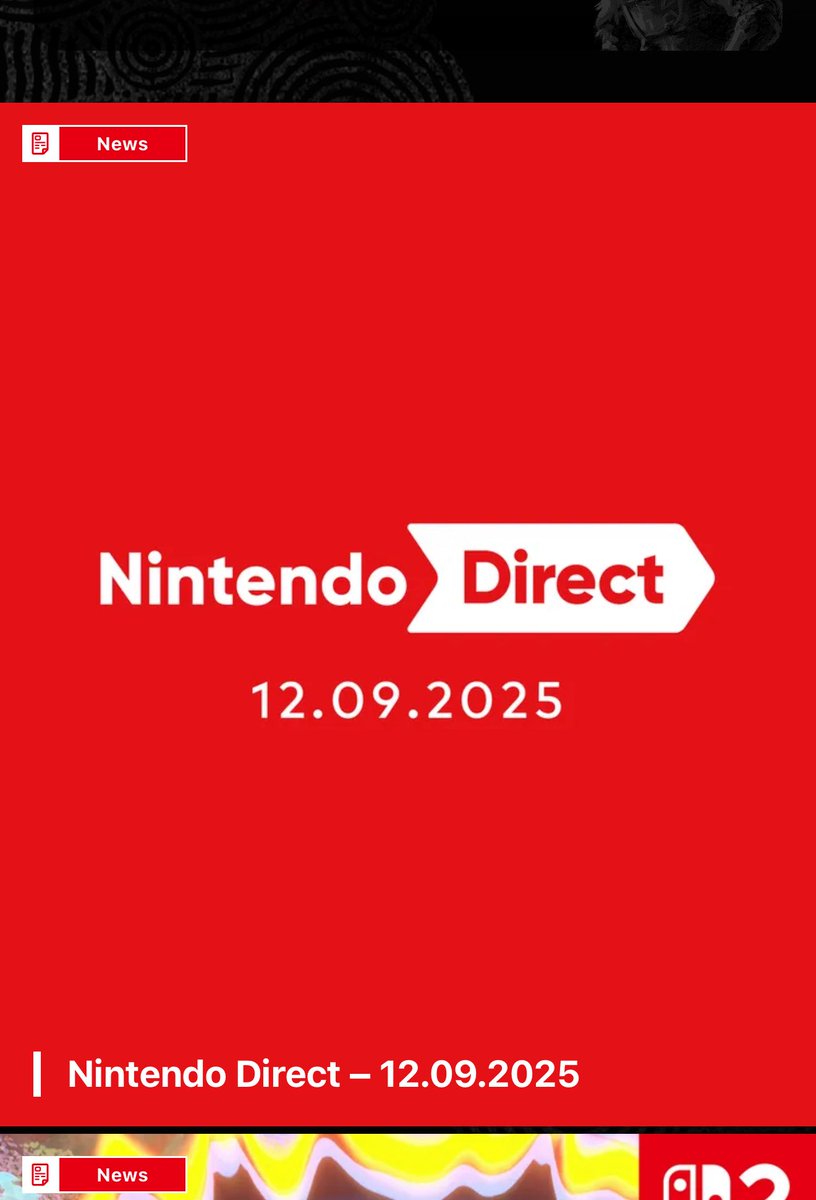 Nintendo Direct on 12.09.2025
What we can expect?
#NintendoDirect