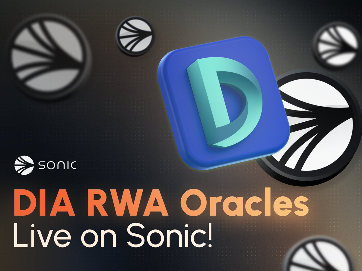 Chad Peter โฌโปโญ ๐๐ (ร,G) ๐๏ธ ๐งโโ๏ธ,๐ ๏ธ Anomage (@chadpeter357) on Twitter photo Building on Sonic just got real literally. 1,000+ RWAs are now supported ๐ฅ
<a href="/SonicLabs/">Sonic</a> just leveled up! Thanks to <a href="/DIAdata_org/">DIA | Cross-Chain Oracles for Web3</a>, over 1,000 real-world assets can now be used on Sonic EVM. Developers also get free access to custom RWA data feeds through DIAโs grant program.
This Building on Sonic just got real literally. 1,000+ RWAs are now supported ๐ฅ
<a href="/SonicLabs/">Sonic</a> just leveled up! Thanks to <a href="/DIAdata_org/">DIA | Cross-Chain Oracles for Web3</a>, over 1,000 real-world assets can now be used on Sonic EVM. Developers also get free access to custom RWA data feeds through DIAโs grant program.
This