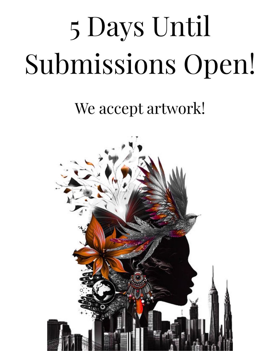 ManiaMagazineUE's tweet photo. 5 Days until Fall Submissions open!! 

Are your submissions ready?  Guidelines can be found here: https://t.co/FrMYhpvDan

We're so looking forward to your work!  

Image Art credit: Dr. Ana S. Gad, Issue Five https://t.co/5xVgYBcmhc