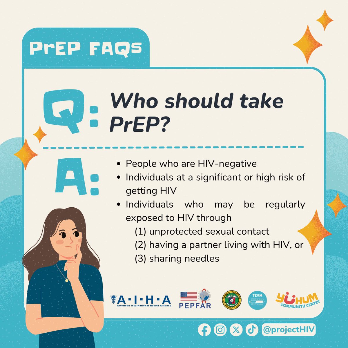 ProjectHIV's tweet photo. Who should take PrEP? 🤔

Check out the answer below! https://t.co/KGhyjPaLD8