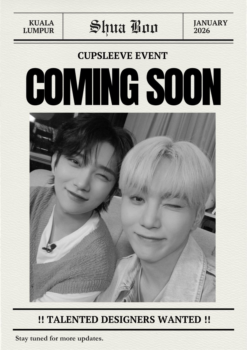 Hellooo Carats! We are looking for talented designers as well as crews to join our cupsleeve event! Feel free to join us if you are able to commit and make our event more memorable!
docs.google.com/forms/d/e/1FAI…

#ShuabooCS