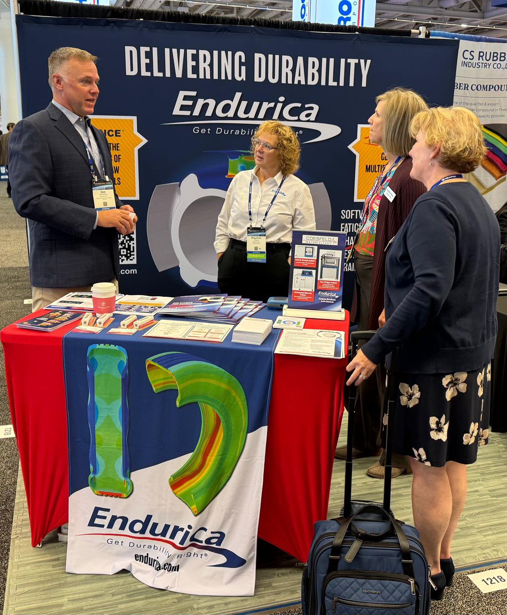 A great first day for the #Endurica team at the Global Polymer Summit Day1!

If you’re serious about making rubber products that last, durability has to be part of the conversation from day one. That’s what we’re here to talk about.

Visit Booth 1218 to meet the team, including