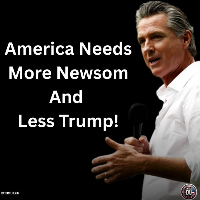 Feisty is proud to be a Democrat! (@feistyliblady) on Twitter photo America needs to hear more from Gavin Newsom about his vision of America. 
We are already living in Trump's America and he is turning it in to Hitler's Germany with his detention centers, hate, lies, corruption and cruelty.
Newsom's America sounds like the America envisioned by America needs to hear more from Gavin Newsom about his vision of America. 
We are already living in Trump's America and he is turning it in to Hitler's Germany with his detention centers, hate, lies, corruption and cruelty.
Newsom's America sounds like the America envisioned by