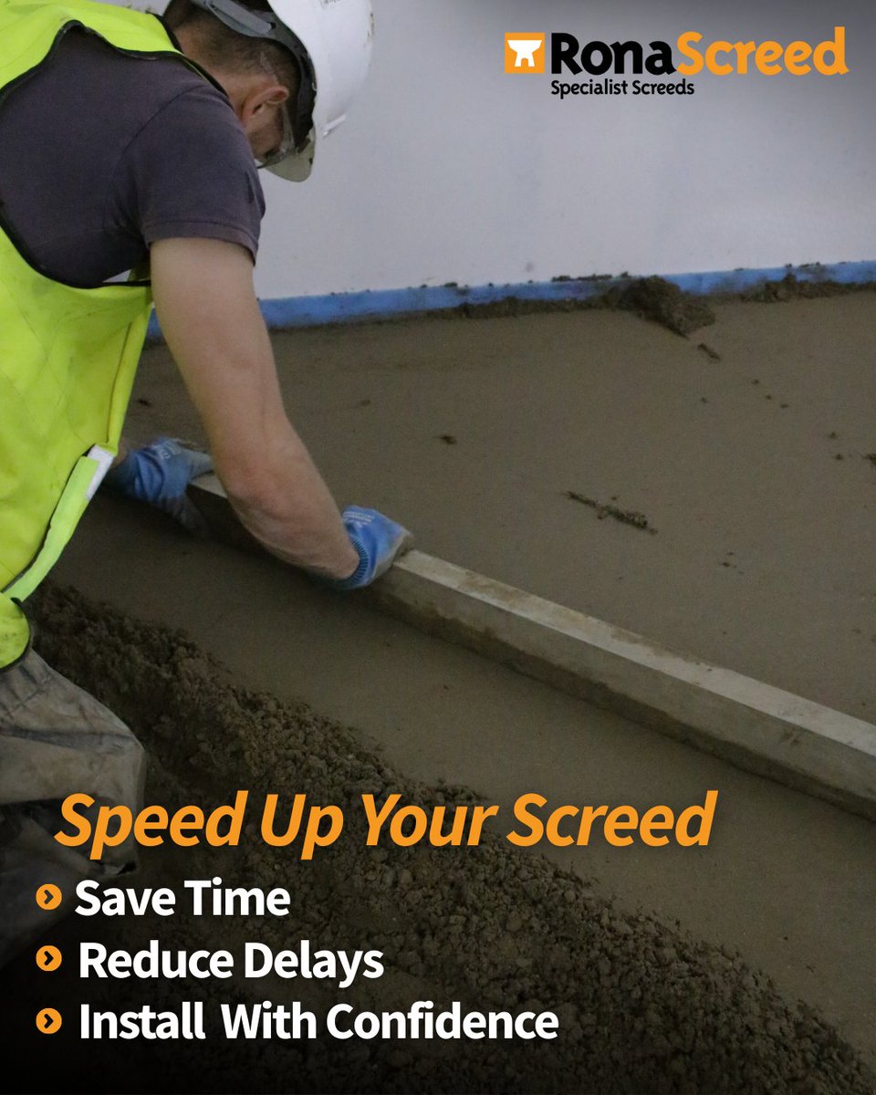 Ronacrete's tweet image. Get your jobs done faster with RonaScreed Rapid. Allowing foot traffic in just 6 hours and floor finishes in 24.

Shop Now: ronacreteshop.co.uk/products/ronas…

Speak to an expert: 01279 638 700.

#ConstructionSolutions #FastTrackBuilds #ScreedTechnology #UnderfloorHeating #FloorPreparation