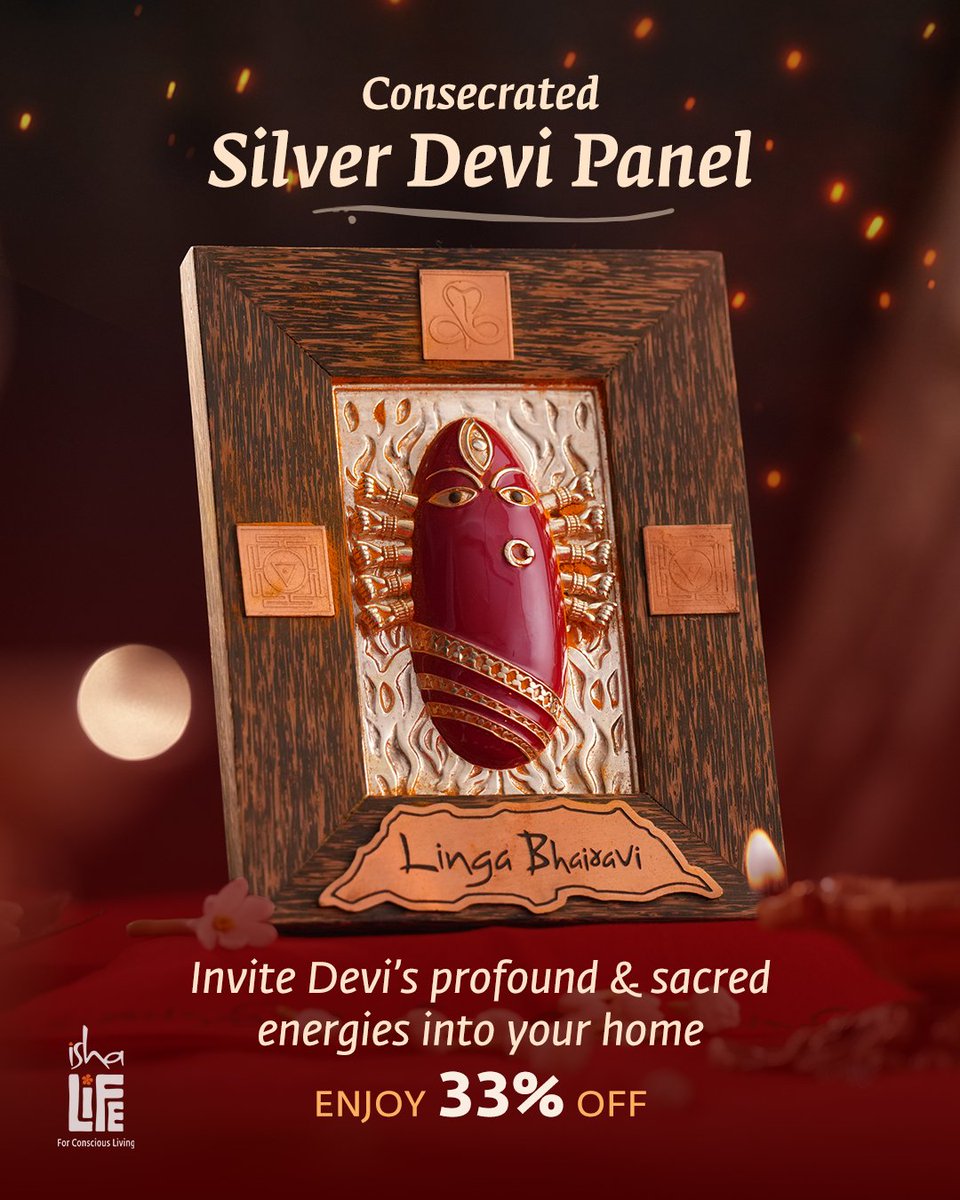 Ishalifeindia's tweet photo. Make your Navratri celebrations exuberant with Isha Life! Enjoy special offers on your favorite Devi offerings.
#ishalife #forconsciousliving #lingabhairavi #navratri2025 #graceofdevi #consecrated https://t.co/KyXJEj5yMv