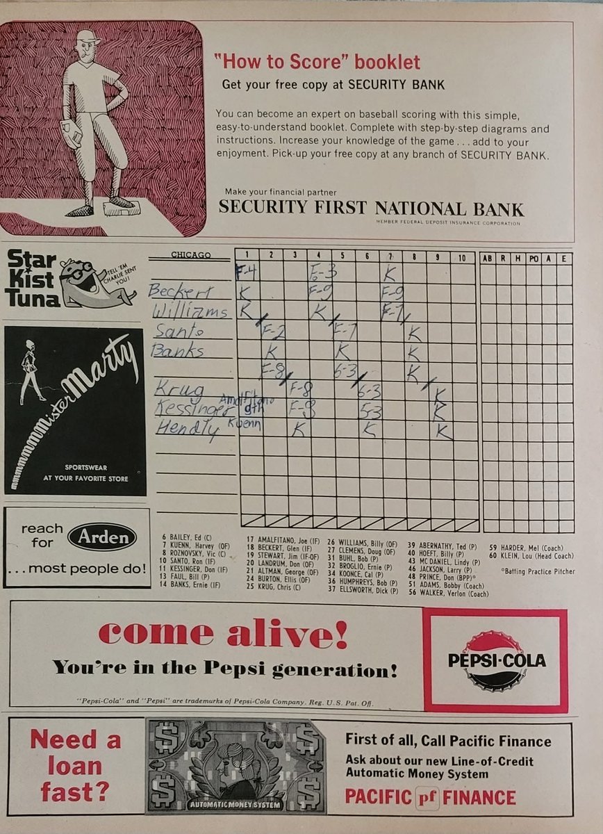 sfutterman's tweet image. MY OWN SCORECARD from 60 years ago - Sandy Koufax's Perfect game. Here is my report on @NPR. #sandykoufax.

npr.org/2025/09/09/nx-…