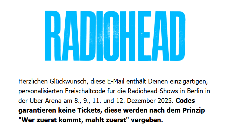Made it through the second portal! 

Only Radiohead would make buying a concert ticket like trying to solve an escape room