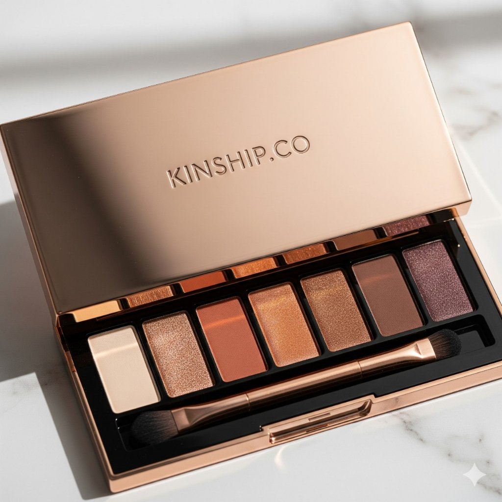 Your eyes called — they want color. 👀💫 The KinshipCo Eyeshadow Palette is here with dreamy hues that play nice all day &amp; slay all night. 🌸✨ #KinshipCo