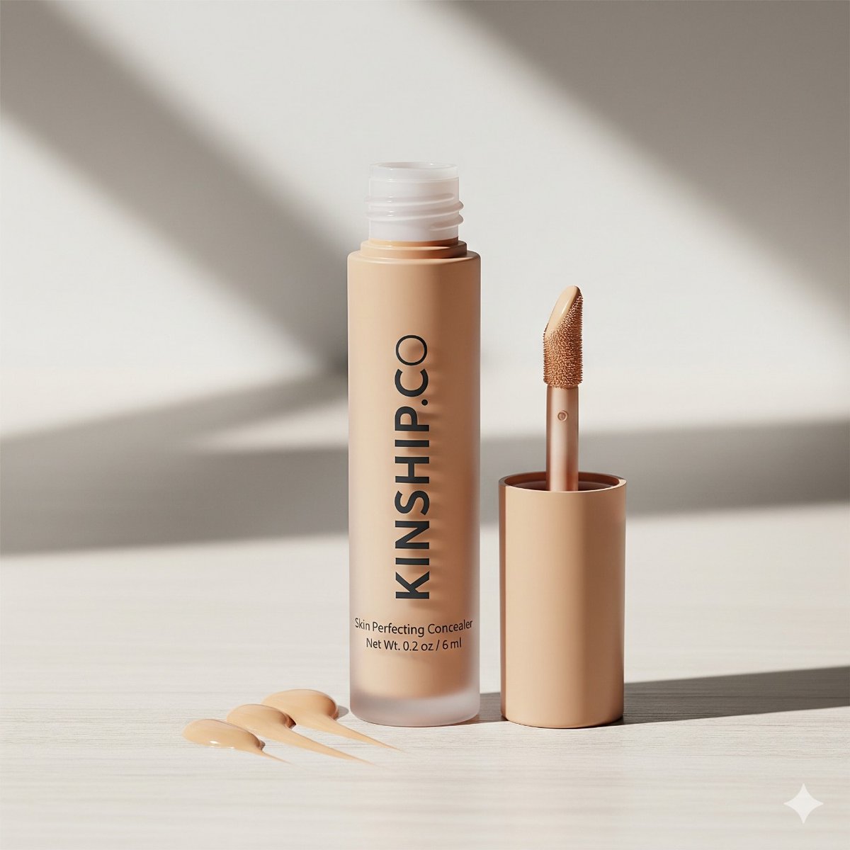 Sleepless nights? Stress breakouts? We’ve got you. 😉 The KinshipCo Concealer is your new magic wand for instant brightness + smooth coverage. 🌸✨ #KinshipCo