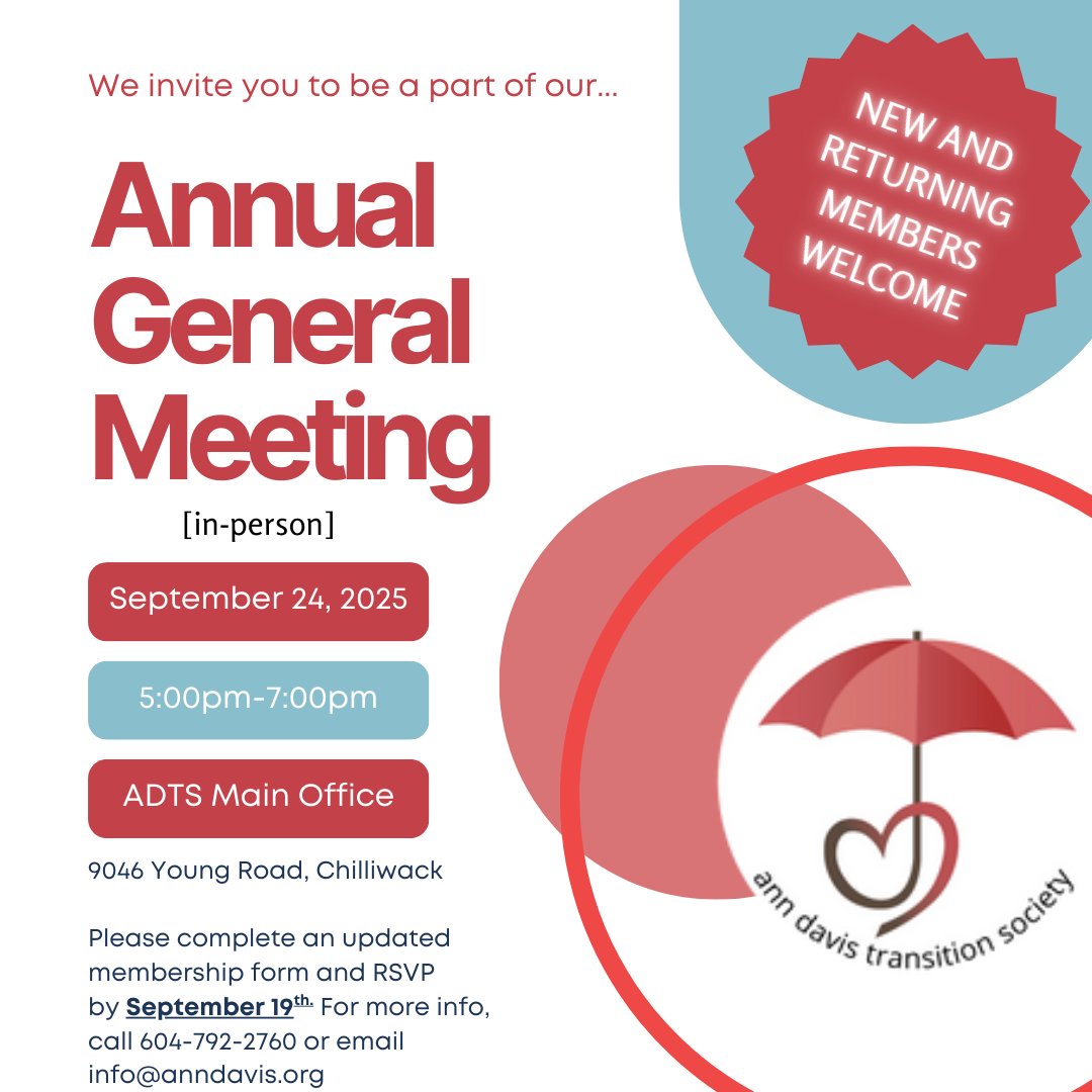 Please join us on the 24th! If you'd like to become a voting member, reach out to info@anndavis.org