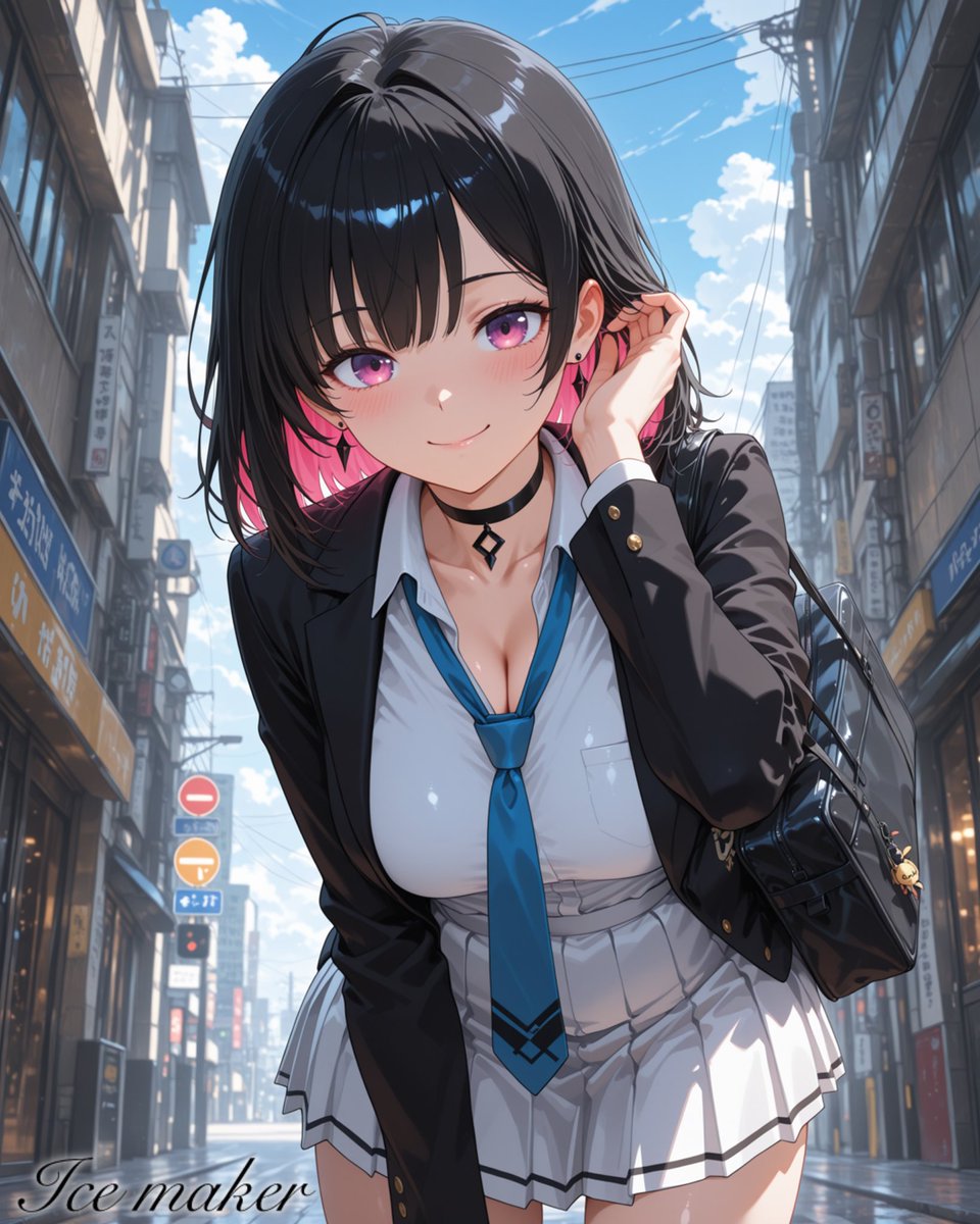 _ice_maker's tweet image. Chloe Hanamori in school uniform 

#ChloeHanamori #IcemakerOCs #animegirl