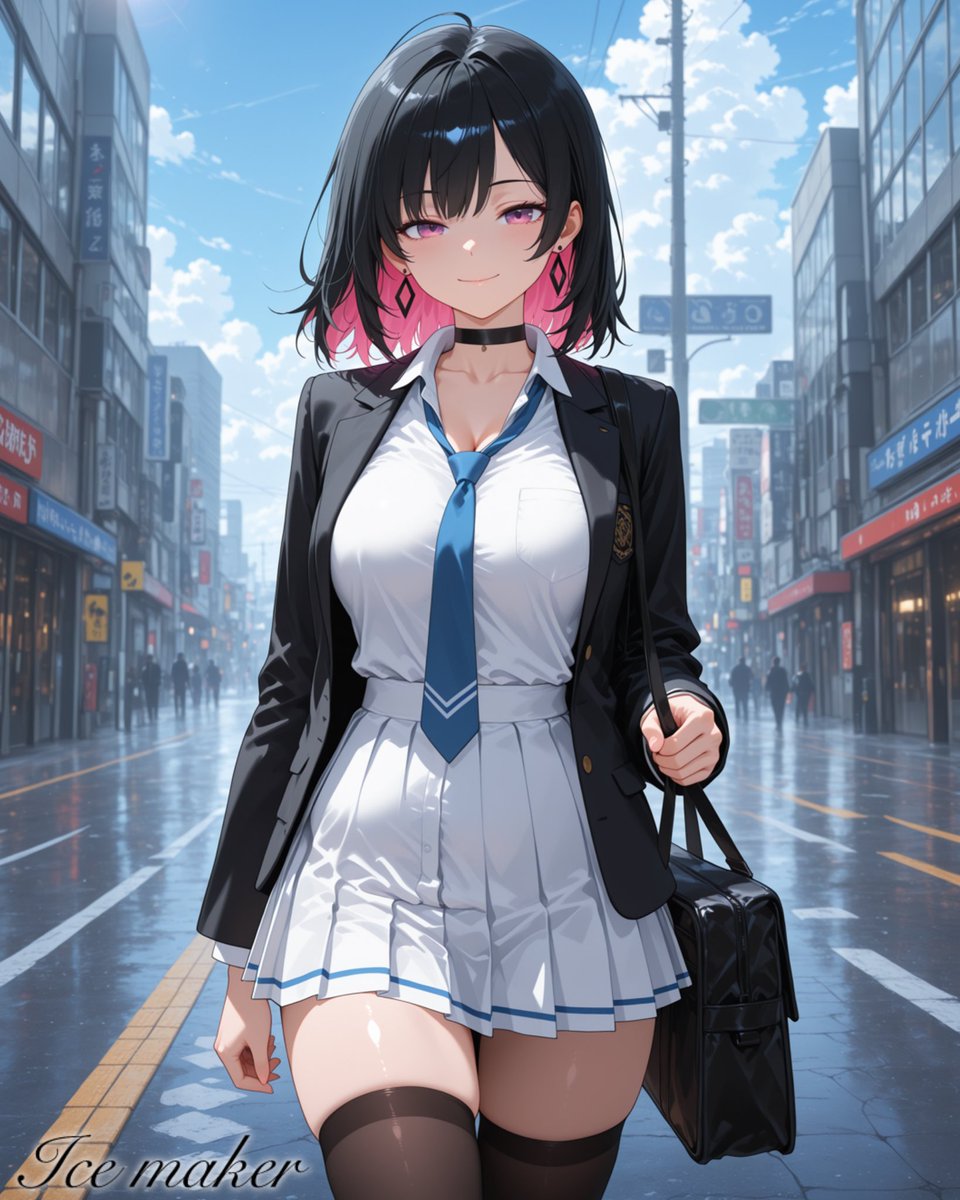 _ice_maker's tweet image. Chloe Hanamori in school uniform 

#ChloeHanamori #IcemakerOCs #animegirl