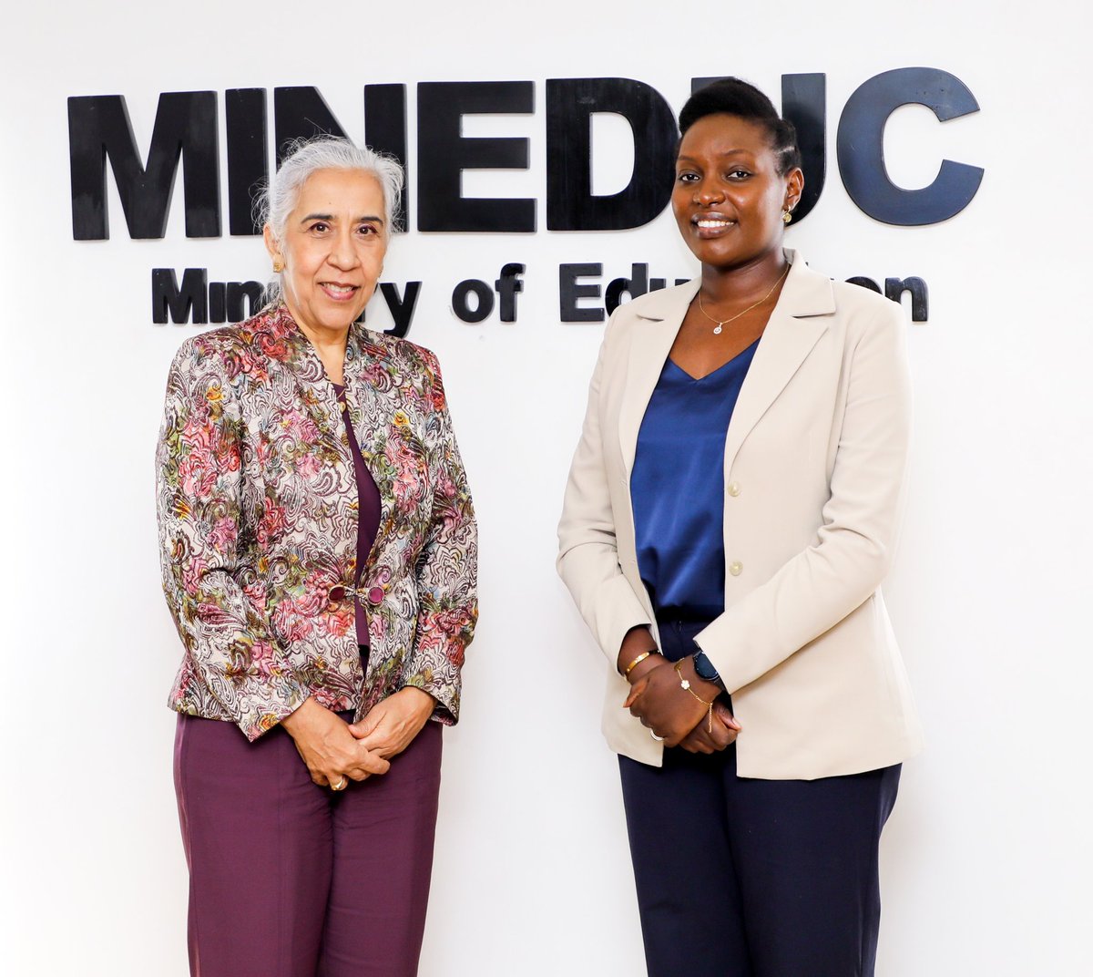 Rwanda_Edu's tweet photo. This morning, the Minister of State for Education, @ClaudetteIrere, held a meeting with HE, Irene Vida Gala, Ambassador of Brazil to Rwanda. The discussions focussed on potential areas of collaboration in education, including opportunities for student exchange https://t.co/MJSPmZc35E