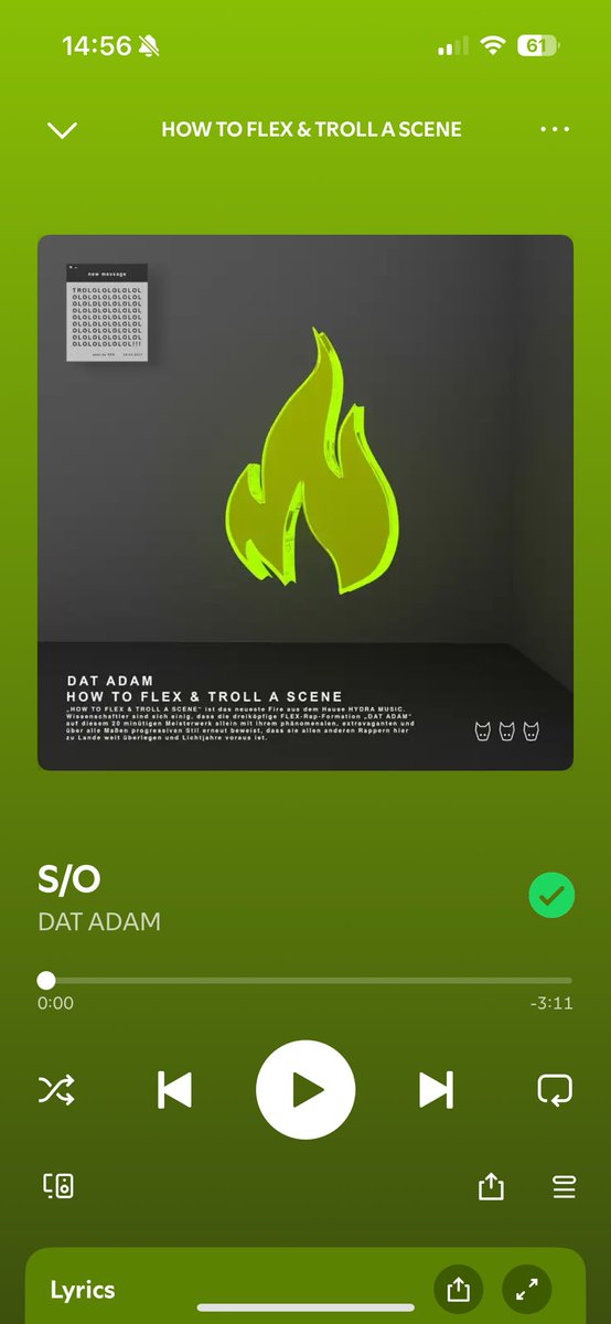 rr der beste Dat Adam Track, so ein banger