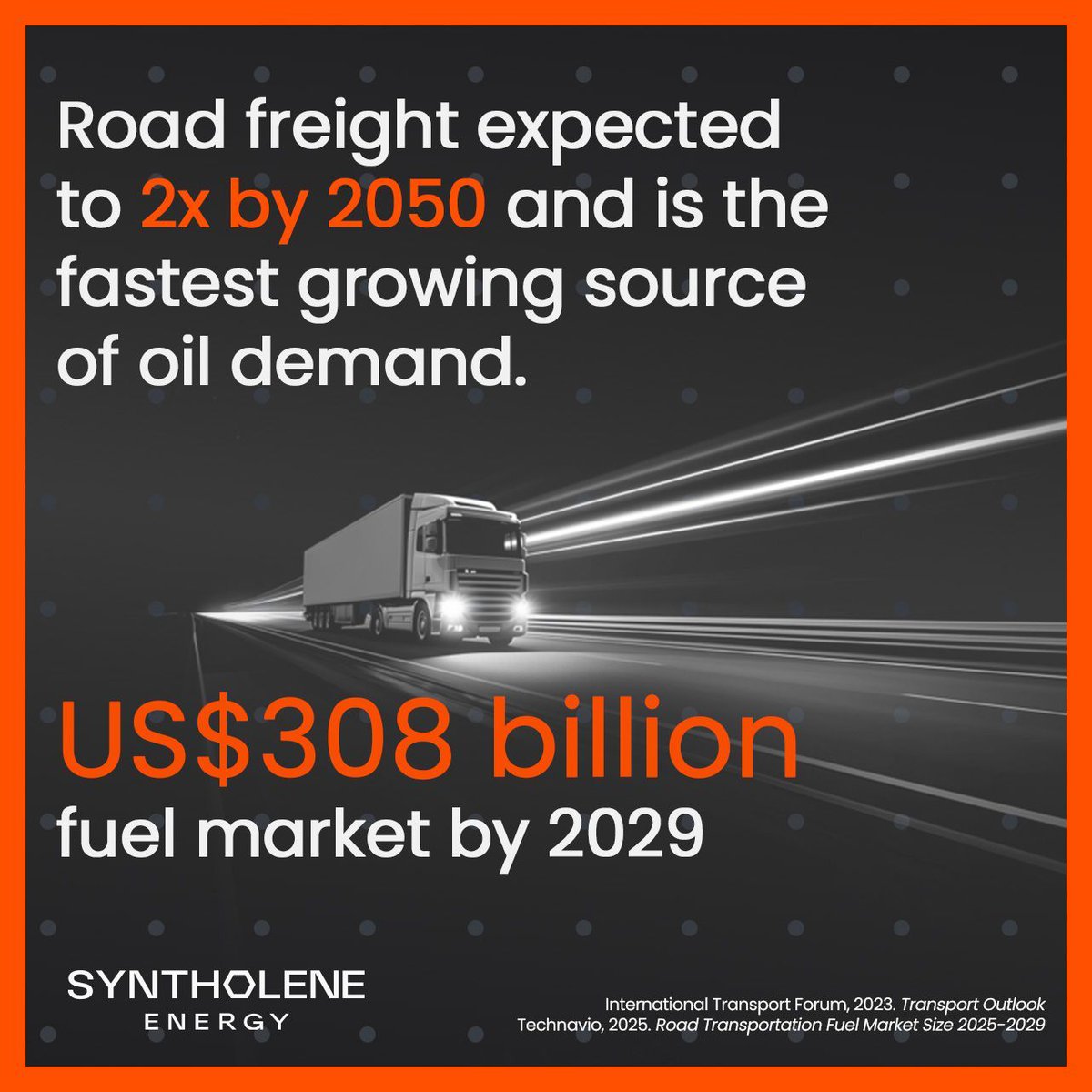 Ever seen a single car ripping in the carpool lane? That’s what synthetic fuels can do for road freight. Scalable, low-cost, and business-ready.
