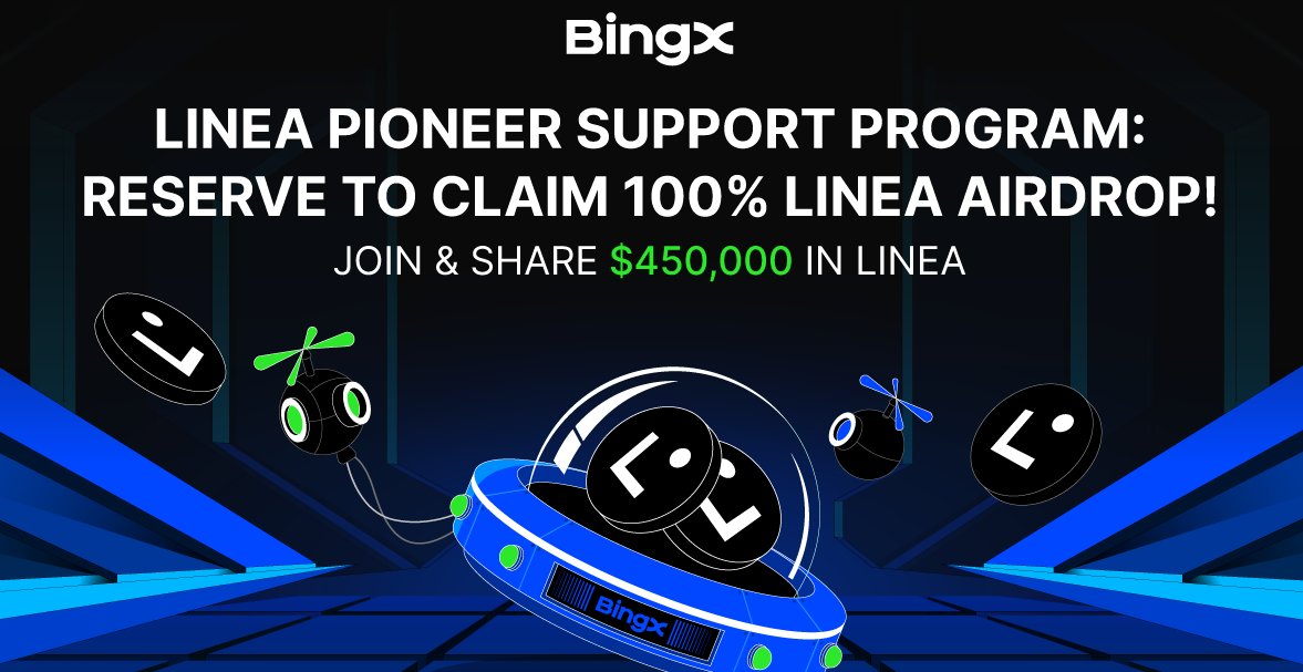 Crazy how fast the crypto market evolves… feels like every week there’s something new to learn. 

Just bumped into BingX’s Linea event, they’re giving out rewards for simple stuff like reserving, trading, even spinning a wheel.

🔗 bingx.com/activity/gener…
