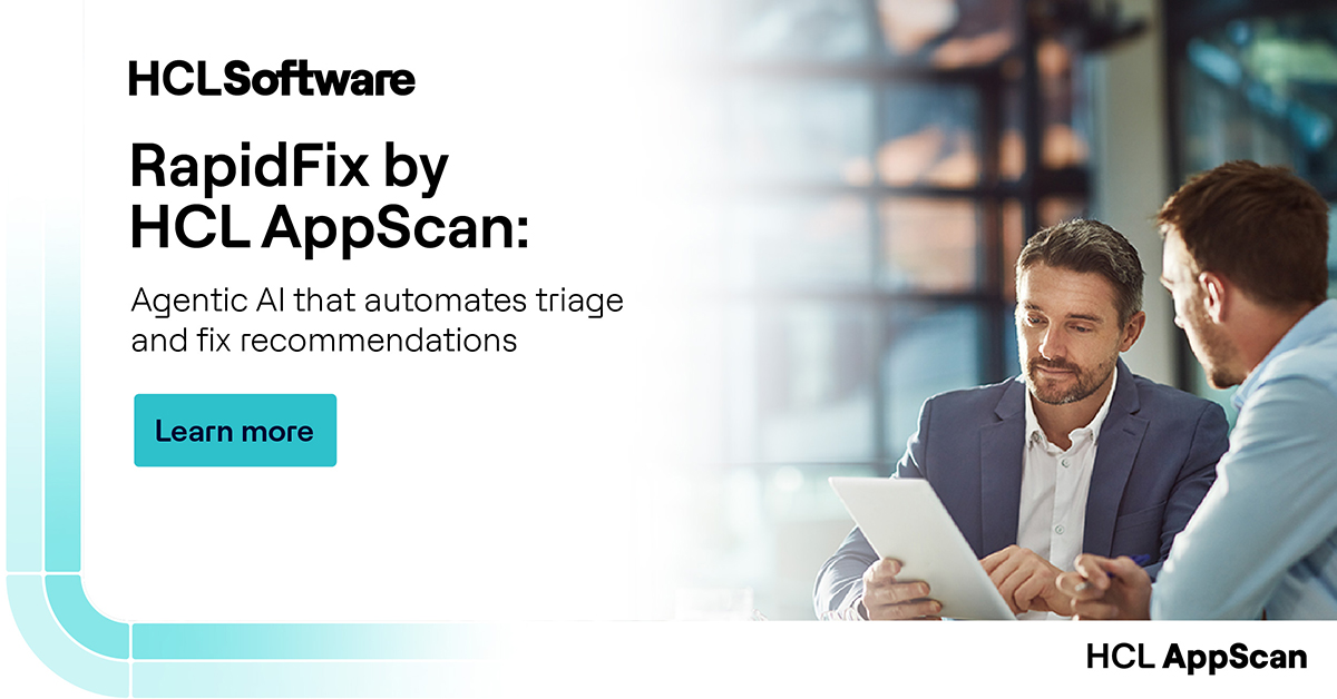 AppScanHCL's tweet image. #HCLAppScan #RapidFix bridges the gap.
By leveraging #AgenticAI, RapidFix doesn’t just find vulnerabilities—it provides production-ready code fixes, accelerating remediation while reducing security backlogs.
Discover more: hclsw.co/sphh2p

#HCLSoftware #AppSec