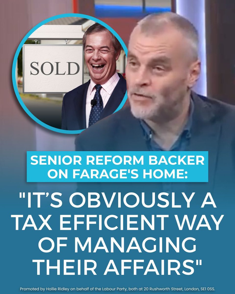 UKLabour's tweet image. Nigel Farage repeatedly misled the public by telling people he owned his constituency home. He didn't.
How can we have any confidence he's telling the truth now?