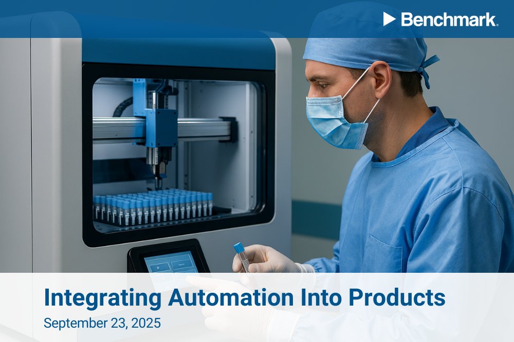 BenchElec's tweet image. Join Benchmark robotics engineers on September 23rd for an in-depth webinar on integrating robotics into products such as pharmaceutical kiosks, tabletop DNA sequencers, and even key-copying machines.
go.bench.com/4mSNtfZ