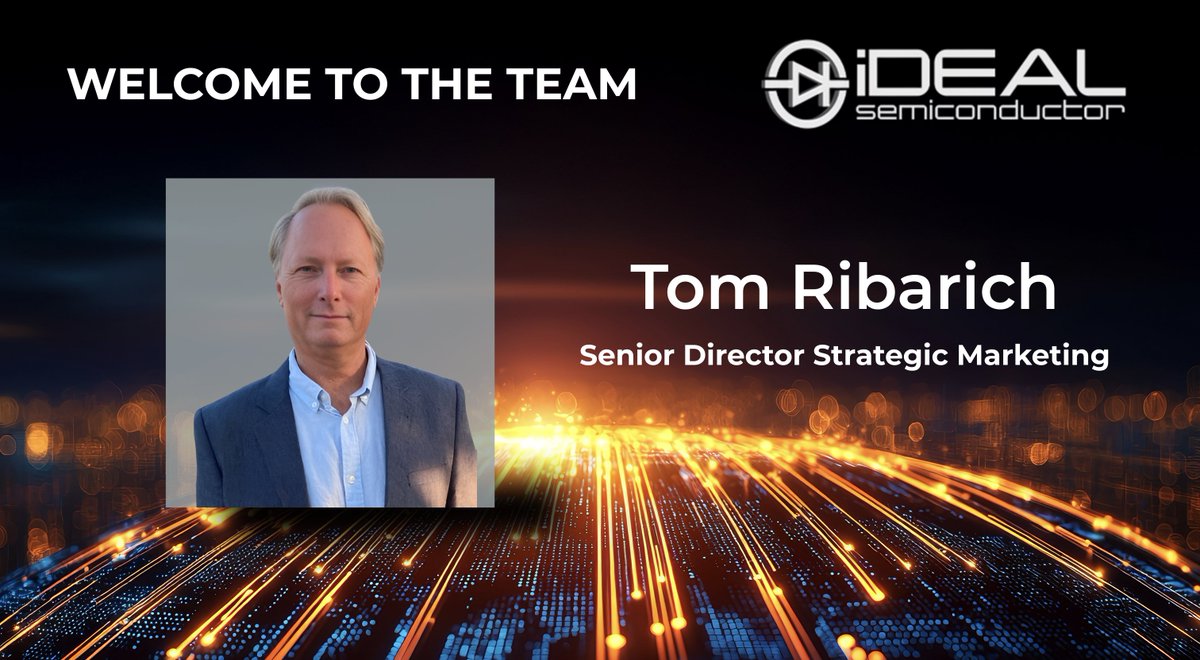 idealsemi's tweet photo. iDEAL Semiconductor welcomes Tom Ribarich as Sr. Director of Strategic Marketing!
With 35+ years in power electronics, 40+ patents & a passion for innovation, Tom will help grow iDEAL’s impact in energy-efficient semiconductors.
Welcome, Tom!
#iDEALSemiconductor #NewHire https://t.co/7yMVcbDOEs
