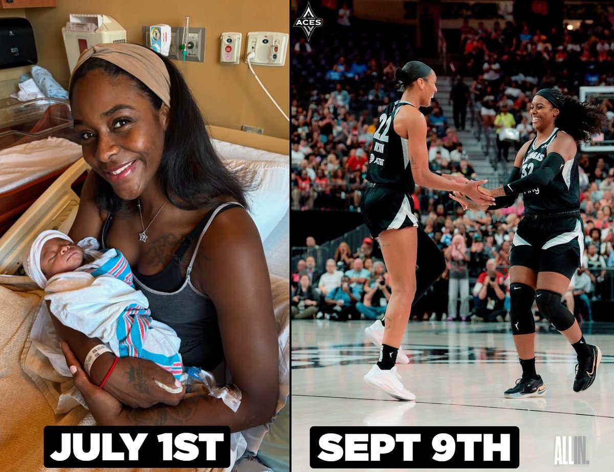 Cheyenne Parker-Tyus gave birth two months ago and played in a <a href="/WNBA/">WNBA</a> game last night! She had 8 points in 8 minutes for the <a href="/LVAces/">Las Vegas Aces</a>