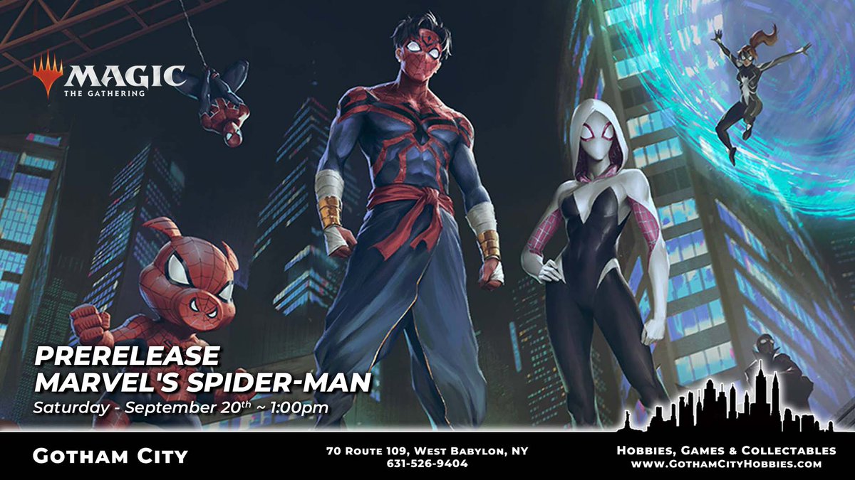 Your friendly neighborhood Spider-Man swings into Magic: The Gathering, and not a moment too soon! Gather web-slingers from across the Spider-Verse and team up to take down the sinister foes that threaten the city. Keep your Spider-Senses primed to spot Borderless treatments that