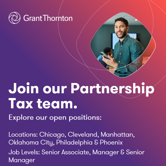 RUSSOCPANYC's tweet photo. Our Partnership Tax team is growing—and we’re looking for experienced professionals ready to shape what’s next. Join a team that values your contributions, champions your growth, and empowers you to make an impact. Apply today. @GrantThorntonUS https://t.co/y78y9QrZEM https://t.co/mWV9K2Gl9v