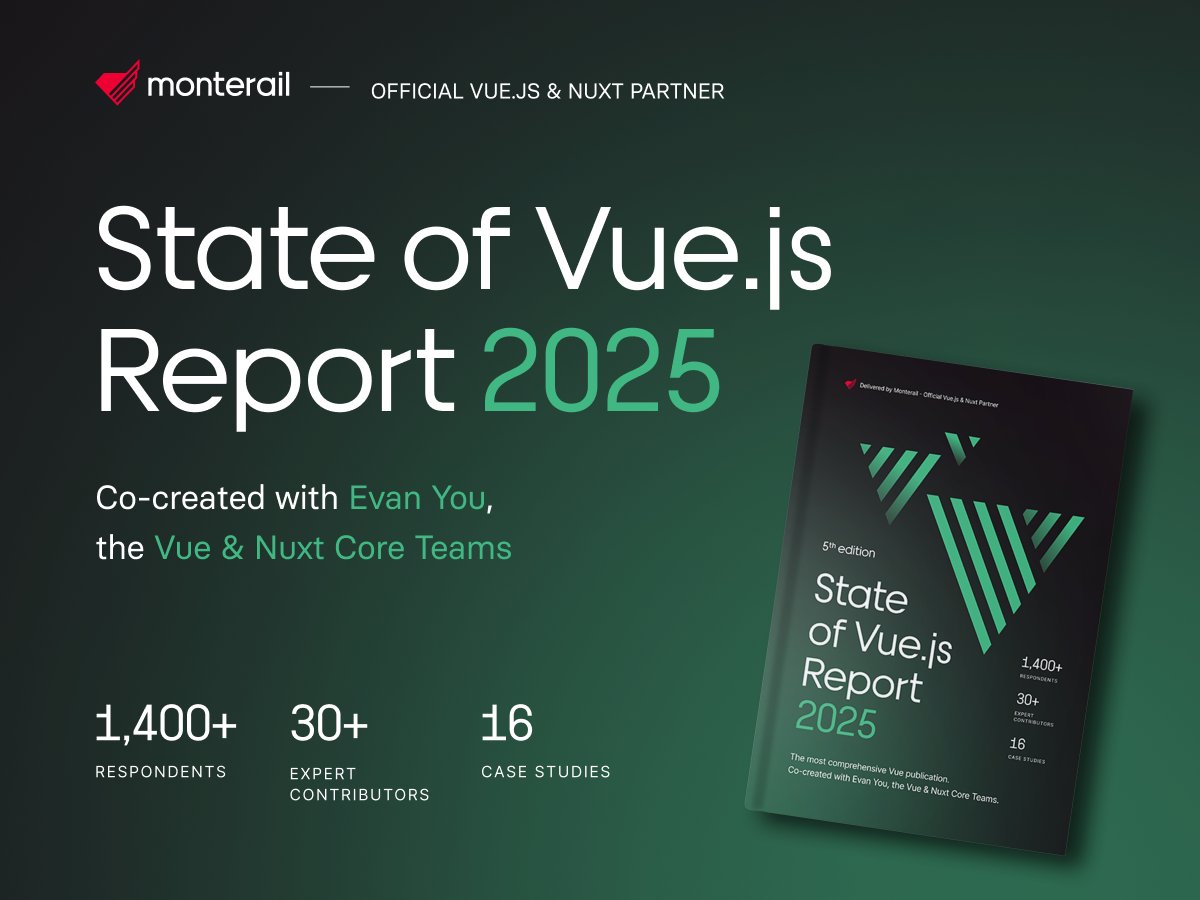 danielkelly_io's tweet image. Proud to be featured in the State of Vue.js Report 2025! 

At a time when much content is AI-generated, State of Vue stands out as a source of relevant, original data that delivers real value to the Vue community. Worth a read!

Link in 🧵