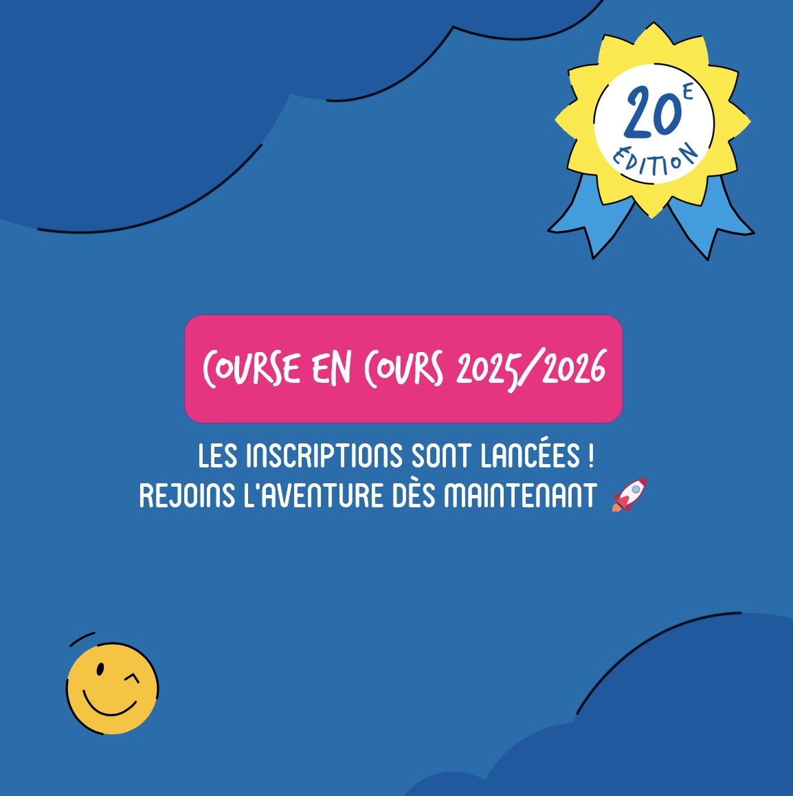 CourseEnCours's tweet image. #TopDépart 🏁 pour la 20ᵉ édition de #CourseEnCours !
La saison 2025/2026 est lancée : partagez l’info et incitez vos amis à participer à cette aventure unique ! 🚀
Rejoignez-nous 👉 bit.ly/3VFkfFp