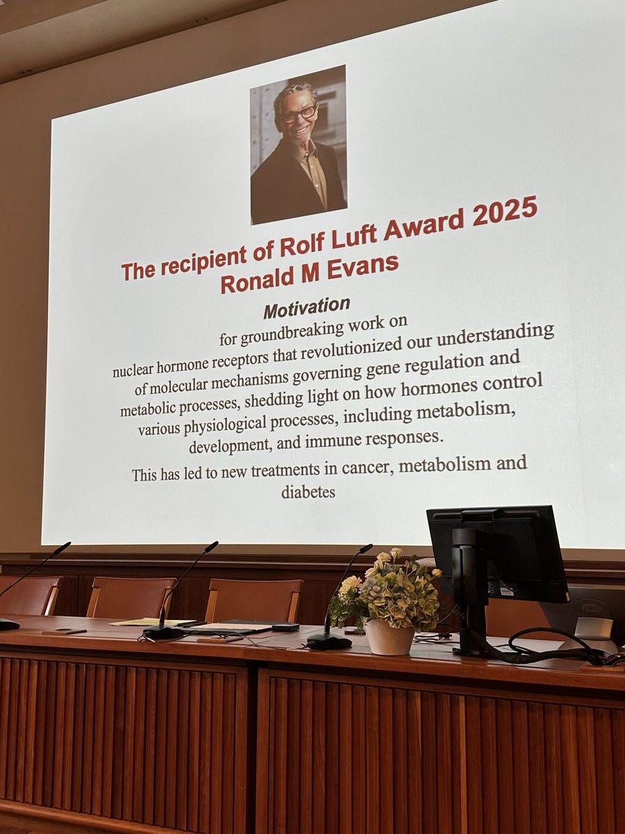 perlmannlab's tweet image. Impressive overview of previous and current work on nuclear receptors at Ron Evans Rolf Luft Award Lecture. The lecture was dedicated to the memory of David Mangelsdorf.